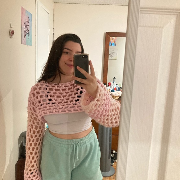 Crochet chunky arm sleeves handmade by me - Picture 1 of 3